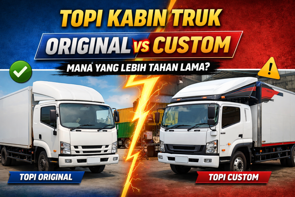 perbedaan topi kabin truk
