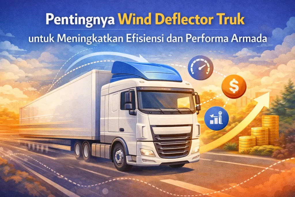 pemasangan wind deflector truk