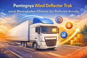 pemasangan wind deflector truk