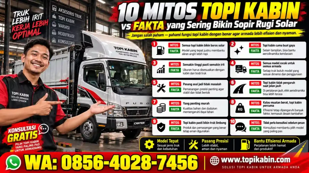 10 Mitos Topi Kabin vs Fakta yang Sering Bikin Sopir Rugi Solar
