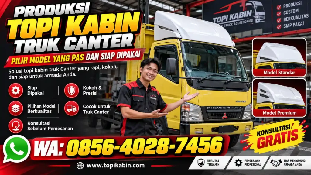 Produksi Topi Kabin Truk Canter: Pilih Model yang Pas dan Siap Dipakai