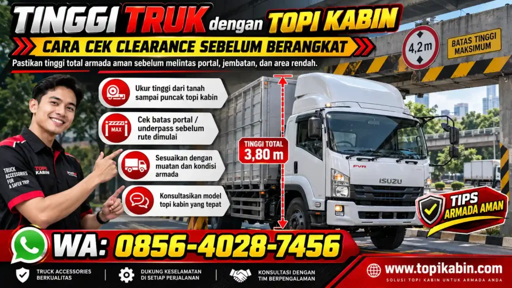 Tinggi Truk dengan Topi Kabin: Cara Cek Clearance Sebelum Berangkat