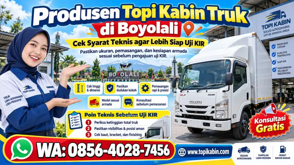 Produsen Topi Kabin Truk di Boyolali: Cek Syarat Teknis agar Lebih Siap Uji KIR