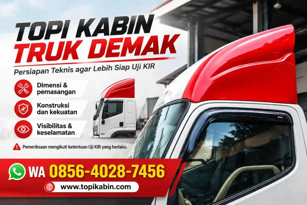 Vendor Topi Kabin Truk di Demak: Persiapan Teknis agar Lebih Siap Uji KIR