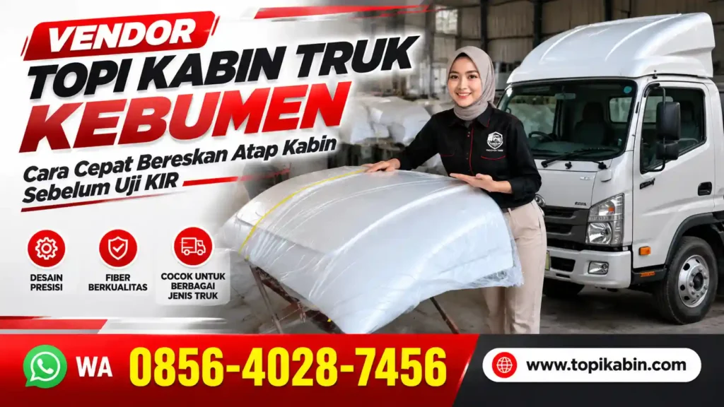 Vendor Topi Kabin Truk Kebumen: Cara Cepat Bereskan Atap Kabin Sebelum Uji KIR