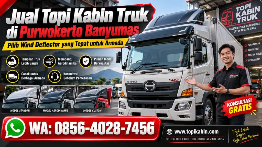 Jual Topi Kabin Truk di Purwokerto Banyumas: Pilih Wind Deflector yang Tepat untuk Armada