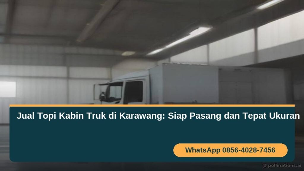 Topi kabin wind deflector terpasang pada truk box untuk rute logistik Karawang